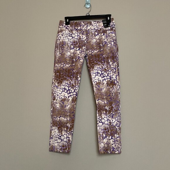 New York & Company, 0, Purple Rust Scale, Slim Leg Crop Pant & Free matching Top - Picture 2 of 12